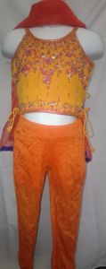 Kids Costumes to Hire - Indian: Orange Top, Pants, Scarf - GIRL